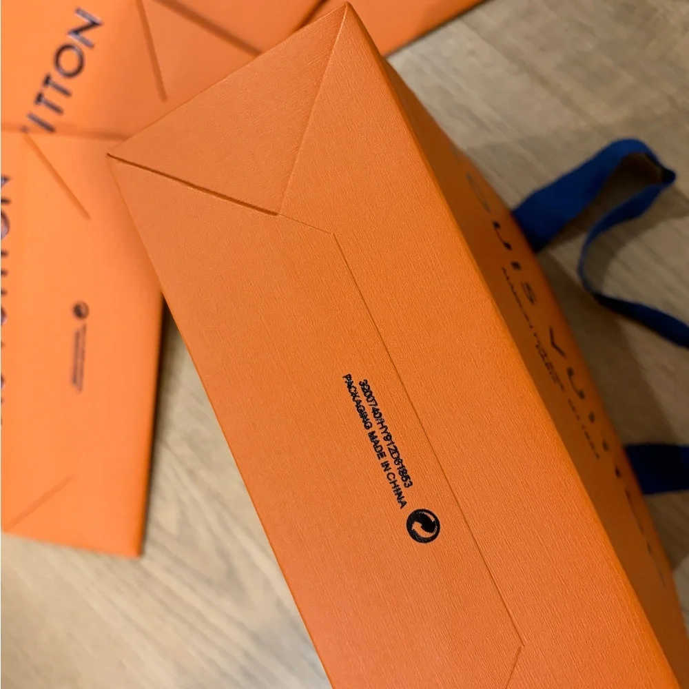 Louis Vuitton Orange Shopping Bags - Small size, lot of 8 - Picture 5 of 6